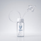 Meloovi hands-free baby feeding bottle with feeding tube and clear silicone nipple